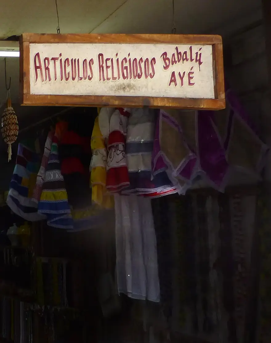 A shop of Afro-Cuban religious articles in Havana